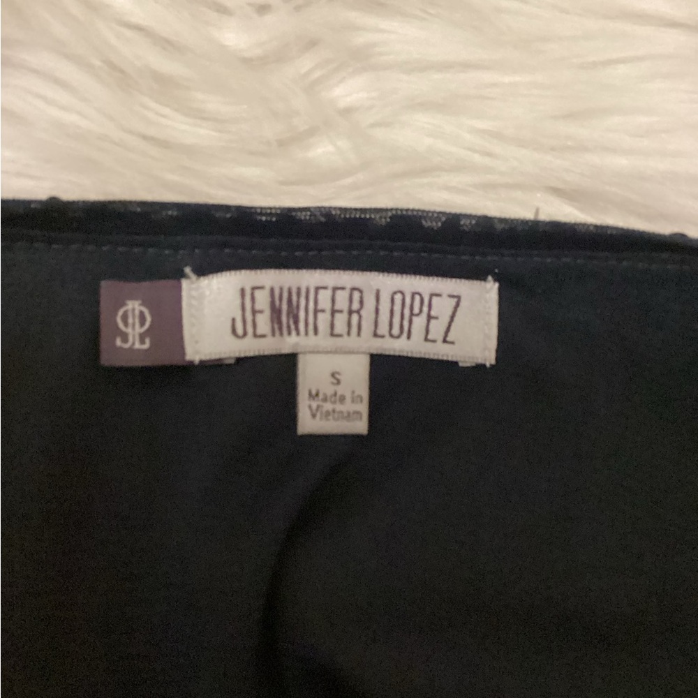 Jennifer Lopez Sequin Short Sleeve Top - Dark Purple - Picture 3 of 3
